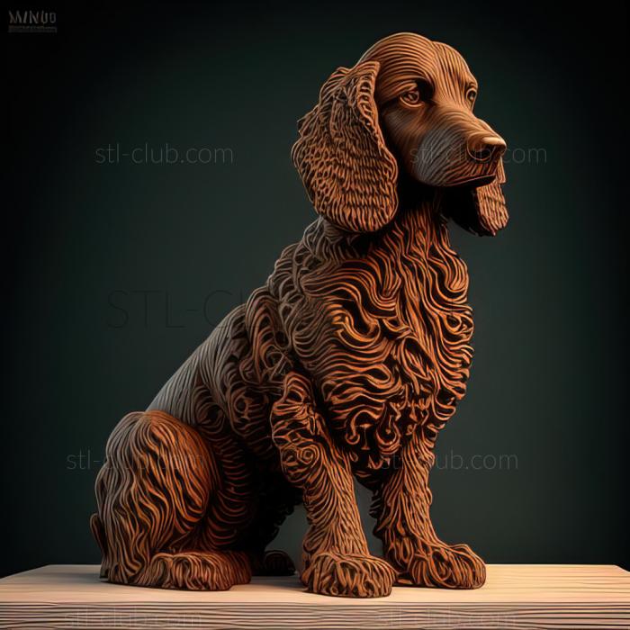 st Irish Water Spaniel dog